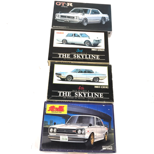 フジミ 1:24 日産 スカイライン 2000GT-R KPGC10 1971 他 No.4 ハコスカ4ドアGT-R TS-1300 等 プラモデル 計4点